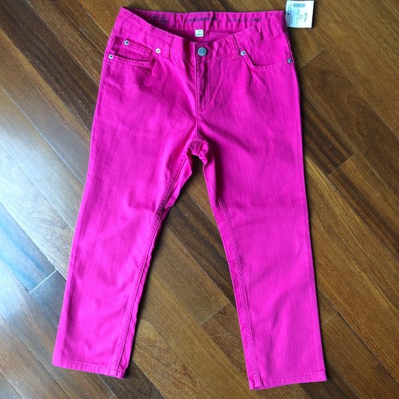 Lands' End Other - NEW Lands End Pink Denim Pencil Capri Pants Sz 12